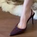 L-56 Rhinestone Strap Satin Sandals 2025 New Model Pointed Toe Purple Thin Heel High Heels Shallow Mules For Women_vogvips.com