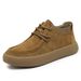 Men's Casual Shoes Lace-Up Martin Boots Genuine Leather Retro Stylish Sneaker Suede Matte Low-Top Shoes_vogvips.com