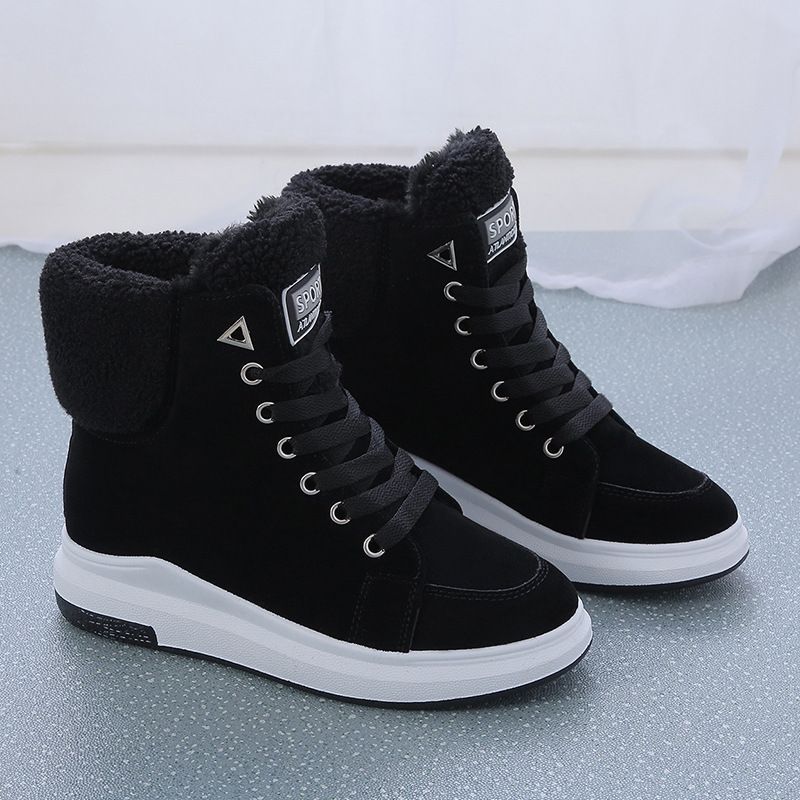 Women's Winter Snow Boots With Faux Fur Lining, Round Toe, Mid-Calf Height, Slip-Resistant Sole For Daily Wear, Casual And Comfortable_vogvips.com