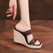 Women's Wedge Platform High Heeled Sandals Summer Slip-On Straw Rope Sole Plus Size Shoes Comfortable Breathable Casual Espadrilles_vogvips.com
