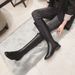 Women's Shoes Knee High Boots Chunky Heel Round Toe Slip On Riding Boots Winter Fall Spring Casual Comfortable Waterproof Faux Leather Boots_vogvips.com