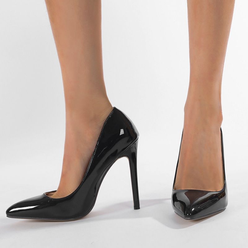 Women's Shoes Single Shoes Spring Festival New Internet Celebrity European And American Style Black Advanced Emotional Pointy Black High Heels_vogvips.com
