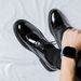 2025 Summer New Mid Top British Style Patent Leather Shoes, Big Toe Versatile Short Boots, Workwear Shoes Trend 8116-R_vogvips.com