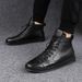 High-top Board Shoes Men's Shoes Sports Boots Top Layer Cowhide Leather Shoes Large Size_vogvips.com