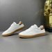 Genuine Leather White Men's Top Layer Cowhide, Trendy Cowhide Sole, Athletic Training Shoes, Flat Bottom, Comfortable_vogvips.com