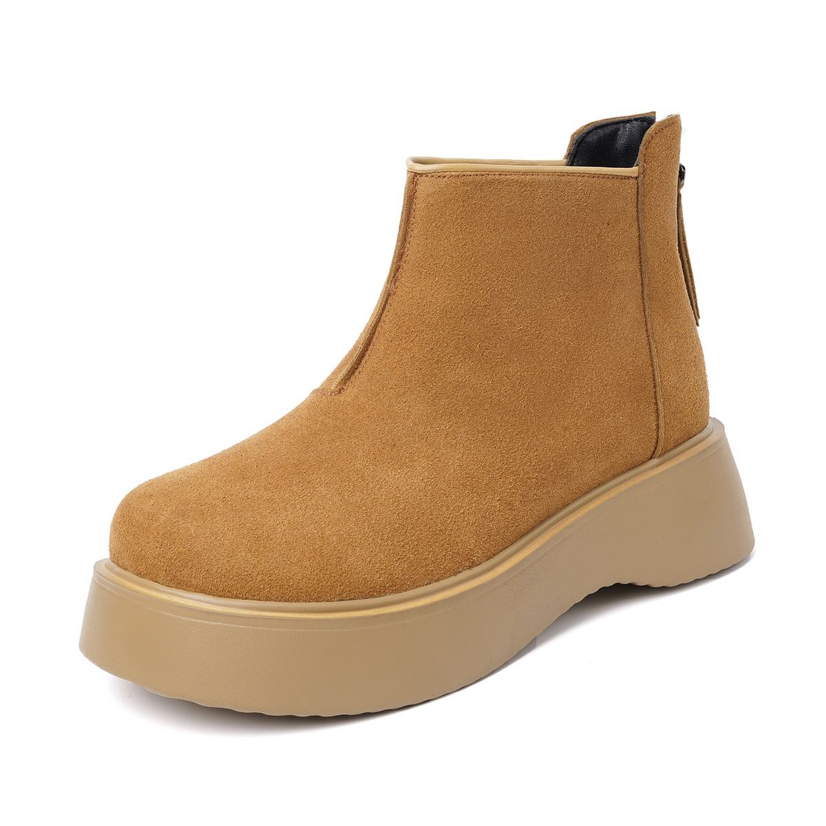 Winter Wool Soft Leather Thick Soled Martin Boots Women's Snow Boots Fur Integrated Women's Boots Short Boots_vogvips.com