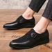 Leather Men's European Business Formal Casual Shoes, Frosted Men's British Korean Style, Pointed Oversized Shoes , Style,_vogvips.com