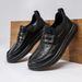 Suitable For All Seasons Crooked Shoes For Men 2024 Autumn New Versatile Business Casual Genuine Leather Men's Thick-Soled Loafers_vogvips.com