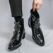 New Fashion Chelsea Boots Men's Brown Retro High-top Men's Boots European And American Fashion Boots British Gentleman Leather Boots_vogvips.com