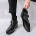 New Fashion Chelsea Boots Men's Brown Retro High-top Men's Boots European And American Fashion Boots British Gentleman Leather Boots_vogvips.com