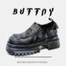 Gothic Rivets Popular Leather Shoes Derby Shoes Low-top Thick-soled Heightening Casual Men's Shoes_vogvips.com