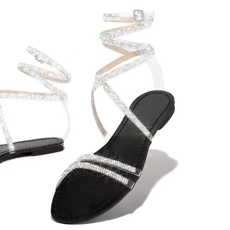 European And American Cross-border 2021 Summer New Foreign Trade Style Round-toe Solid Color Low-heel Large Size_vogvips.com