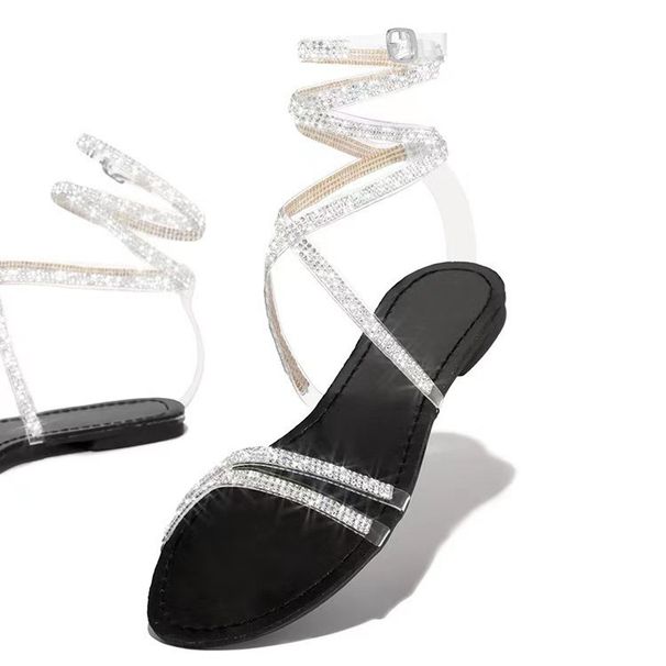 European And American Cross-border 2021 Summer New Foreign Trade Style Round-toe Solid Color Low-heel Large Size_vogvips.com
