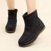 Winter Warm Waterproof Snow Women, Non-Slip Flat Mid-Calf Short Boots Middle-Aged And Elderly, Lightweight Cotton Shoes_vogvips.com