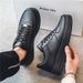 Regal Footwear 2025 Spring Men's New Trendy Leather Casual Versatile Sneakers Business Style Light Black Shoes_vogvips.com