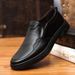 Euro Step Soft Sole Middle-aged Low-top 2025 New Spring Men's Business Casual Leather Shoes Men_vogvips.com