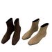 2025 Autumn Korean Version Suede High-top Women's Snow Non-slip Rubber Sole Warm Short Boots Business Casual Shoes_vogvips.com