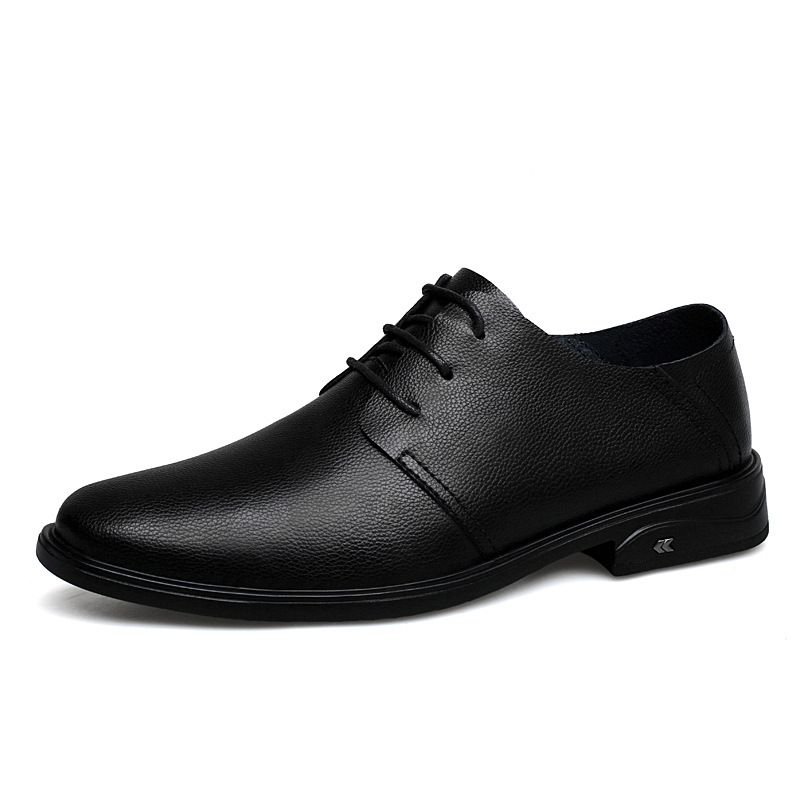 Men's Round Head Leather Shoes Formal Leather Shoes Casual Men's Lazy Single Shoes_vogvips.com