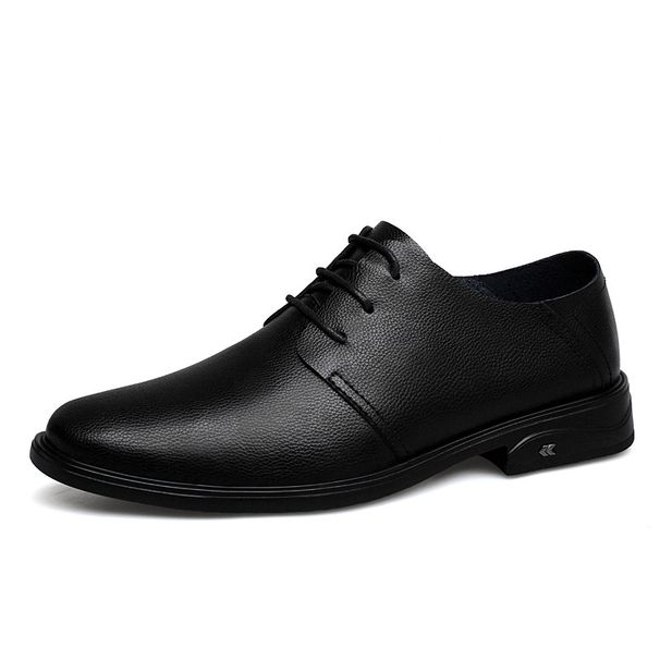 Men's Round Head Leather Shoes Formal Leather Shoes Casual Men's Lazy Single Shoes_vogvips.com