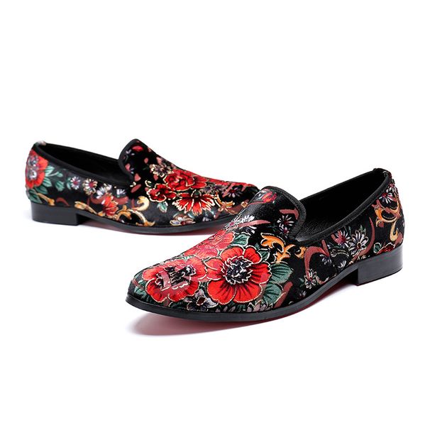 New Men's Trendy Genuine Leather Slip-On Breathable Pointed Toe British Style Fashion Business Casual Shoes_vogvips.com