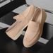Korean-style British Round-toe Leather Shoes With A Height Increase, One-step Slip-on Casual Shoes, Hairstylist's Loafers For Men_vogvips.com
