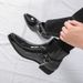 New Fashion Chelsea Boots Men's Brown Retro High-top Men's Boots European And American Fashion Boots British Gentleman Leather Boots_vogvips.com