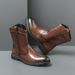 New Fashion Chelsea Boots Men's Brown Retro High-top Men's Boots European And American Fashion Boots British Gentleman Leather Boots_vogvips.com