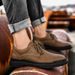 Euro Step 2020 Autumn New Cowhide Casual Leather Men Carved Brogue Men's Shoes British Workwear Martin Boots Trendy_vogvips.com