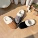 Furry For Women Outdoor 2025 New Spring Autumn Leather And Fur Integrated Snow Boots Thick Sole Plush Closed-Toe Cotton_vogvips.com
