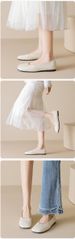 Retro Grandma Shoes Square Head Single Shoes Women's Flat Bottom One Pedal Soft Sole Shallow Mouth Commuting Women's Shoes_vogvips.com