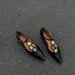 2025 Summer New French Golden Flower Mary Jane For Women, With A Small Point And Square Head Design, Shallow Mouth_vogvips.com