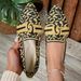 Women's Pointed Toe Flyknit Flat Shoes Slip-On Plus Size Spring Style Easy Wear Single Shoes_vogvips.com