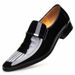 Euro Step REEHEMES Patent Formal Men's British Derby Brogue Style Business Leather Shoes_vogvips.com