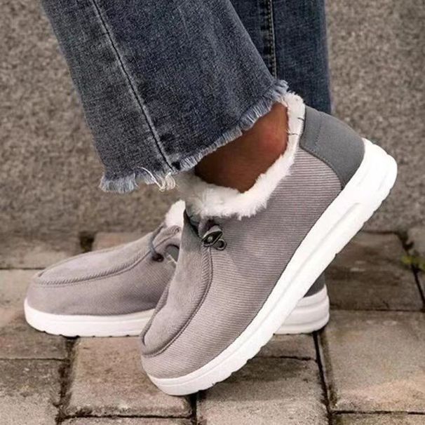 Winter New Thick Soled Snow Boots For Women With Added Plush And Thick Fur For Warmth. Large Size Cross-border Sewn Cotton Shoes For Women_vogvips.com