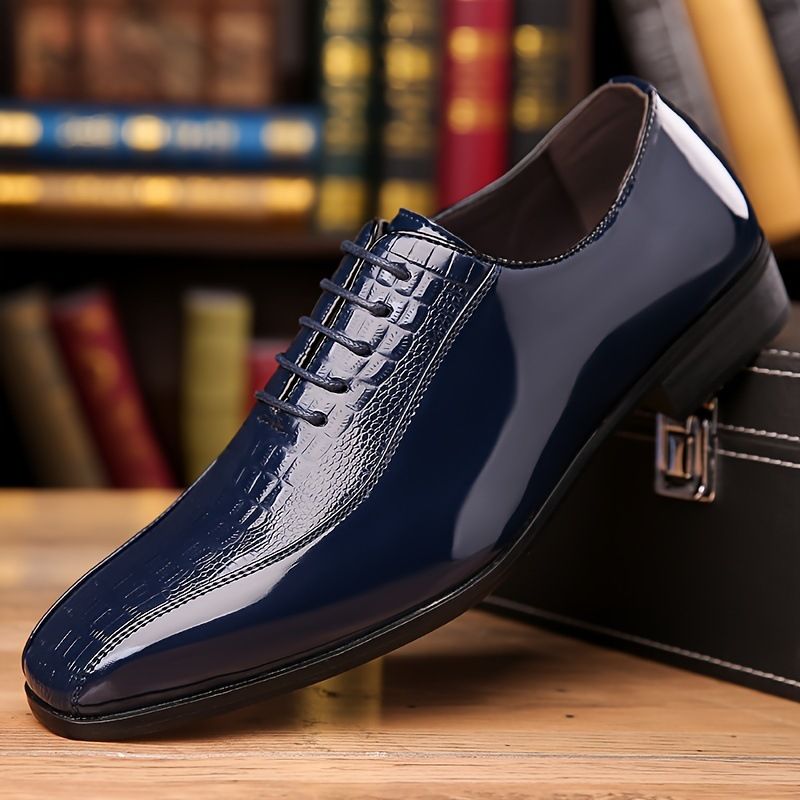 ShoeVault Cross-Border Plus Size Men's Business Formal Derby Lace-Up Pointed Fashion Trend Shoes British Style Casual_vogvips.com