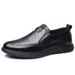 New Men's First Layer Cowhide Slip-On Business Casual Genuine Leather Soft Surface Non-Slip Dad Shoes_vogvips.com