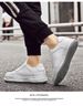 Men's Invisible Inner Height Increase Embossed White Casual Shoes Invisible Board Shoes Men's Shoes_vogvips.com