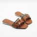 MS Women's Ethnic Flat Sandals - Wide Width Square Toe Slip-On Mules With Leather Lining & Rubber Sole (Black, Beige, Brown)_vogvips.com