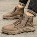 Martin Boots Men's Shoes High-top Tooling Boots Men's Mid-top Trendy Leather Boots Men's Thick Soles_vogvips.com