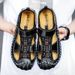 New Men's Overhead Sandals, Men's Casual Outdoor Large-sized Soft-soled Men's Shoes, Fashionable Real Cowhide Sandals_vogvips.com