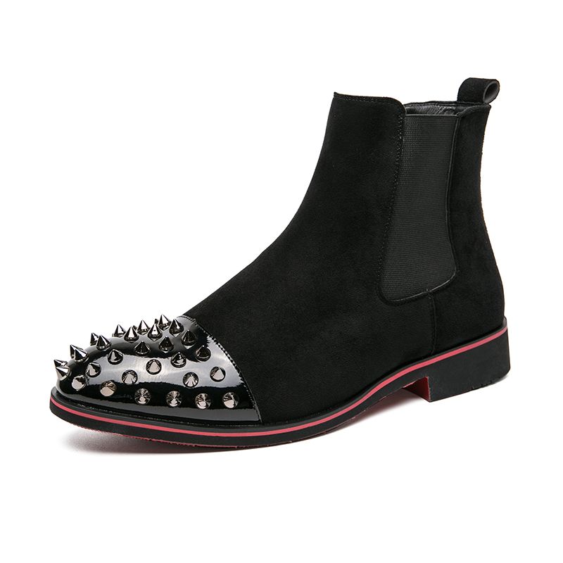 New Fashion Chelsea Boots Men's Brown Retro High-top Men's Boots European And American Fashion Boots British Gentleman Leather Boots_vogvips.com