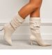 Skinny Heels Pleated Over The Knee Plus Size Women's Boots Pile Boots_vogvips.com