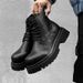 Retro Martin Boots Fleece Warm Men's Shoes Thick-soled Heightening Tooling Boots Casual Leather Shoes Short Boots_vogvips.com