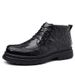 European Warm Series First Layer Sheepskin Martin Mid-top Winter Cotton Shoes Work Genuine Leather Men's Snow Boots_vogvips.com
