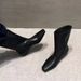 Korean Style Square Toe Flat Mid-Calf Short Versatile Fashion Single Wide Tube Slim Riding Boots Women_vogvips.com