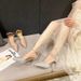 Women S Pointed Stiletto High Heels Single Fashionable And Versatile Temperament Ladies Engagement Bridesmaid Shoes_vogvips.com