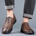 European Warm Series Fleece-Lined Cotton Breathable Leather Business Fashion Soft Sole Casual Men's Middle-Aged Elderly Dad Shoes Loafers_vogvips.com