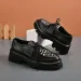 Casual Running Sneaker Designer Stylish Black Leather Platform Shoes With Polka Dot Lace Up Detail OKIMOZ Big Size_vogvips.com