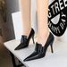 958-2 Women's Wine Cup Super High Heels Pointed Belt Buckle Decoration Single Deep Mouth Shoes_vogvips.com