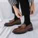 New Fashion Genuine Leather Tassel Business Casual Loafer Shoes For Men Black Business Formal Leather Shoes For Daily Office Casual Men's Shoes For Dr_vogvips.com